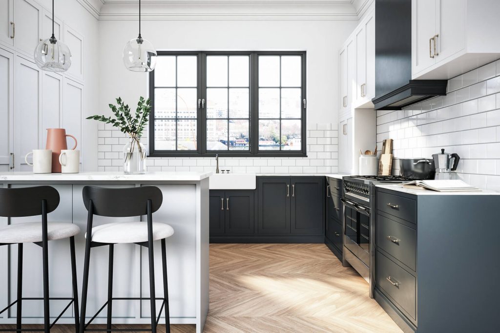 home renovation project: brand new modern kitchen installed