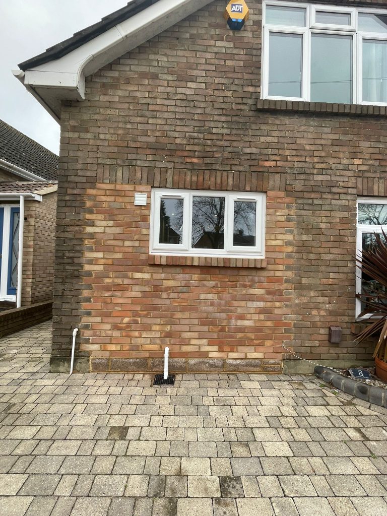 outside of a completed garage conversion. Project by The Big Conversion Company.